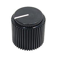 Eagle Plastic Devices 450-AE186 ປຸ່ມຮູບສະກອນລົງ RIBBED .71" D T18 BK