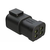 Amphenol SINE Systems ATP04-4P-RD01BK ຕົວເຊື່ອມຕໍ່ 4 ຕຳແໜ່ງ ຮັບສົດ, ຂາຍ, ການປິດຫຼຸດໄລຍະສະຫຼຸບຫຼັງ (ສີຂຽວ), ຕົວຮ່າງສີດຳ (ຕ້ອງການ Wedgelock AWP-4P)