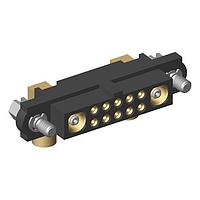 Harwin M80-4C11005F1-01-309-01-309 ພາວເລີ້ມໃຫ້ກັບບອດ Datamate 2-Row Mix-Tek Female Crimp Connector, Hexagonal slotted jackscrews, 10 x Small Bore (24-28 AWG) signal contacts, 2 x 2.7mm 90 degree Crimp Coax contacts