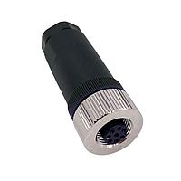 NorComp 858FA08-203RBU1 ຕິດຕັ້ງໃນພື້ນທີ່ IP67 ຜູ້ຍິງ M12 ຕິດຕັ້ງໃນພື້ນທີ່ ຮູບວົງມົນ 8 ຕຳແໜ່ງ