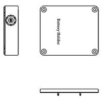 Eagle Plastic Devices 12PH341-IP6-GR ຖານຖ້ວມແບດເຕີຣີ IP68 4XAA ມີຝາປົກກັນ