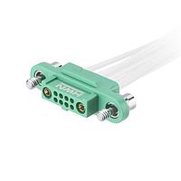 Harwin G125-FC108F1-1B1B-0300L ການປະກອບສາຍສະເກັດສະແກນສະເກັດ Gecko-MT Cable Assembly, Female Single-Ended, ມີການຢືດຢັນຫົວສອກເຫັກລົງຢູ່, ສາຍສັນຍານຫຼາຍສີ 26 AWG ແລະ ສາຍພະລັງງານສີຂາວ 18 AWG, ຍາວ 300mm, 8 ສັນຍານ + 2 ຕິດຕໍ່ພະລັງງານ