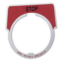 Square D 9001KN202 Legend 30MM LEGEND PLATE STOP ແດງ