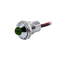 VCC CC-1-3054-9912-I ເຄື່ອງສະແດງແສງ LED ຕິດຕູ້ Panel Mount Reflector LEDs PMI Dia .319" (8.10mm) ສີຂຽວ 48V