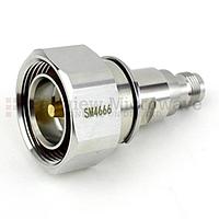 Fairview Microwave SM4666 7/16 DIN Male to TNC Female Adapter (6 Ghz)