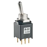 NKK Switches B22A1P ສະບມິນິເຈີຣ໌ ອັນຕິສຕາຕິກ ໂຕແກລ DPDT ON-NONE-ON