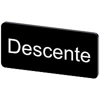 SIEMENS 3SU19000AC160GD0 ແຜ່ນປ້າຍ, Descente INSCR. LABEL, ສີດຳ 12.5 X 27MM, DESCENTE