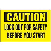 Panduit PVS0204C171Y ປ້າຍປະຕິບັດແລະປ້າຍສະແດງ Vinyl Adhesive Sign, 2.25"x4.50", 'Cauti