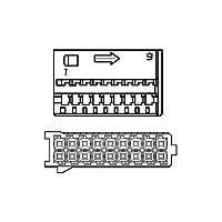 AMP Connectors - TE Connectivity 1355348-1 ກອງປະກອບ Connector Housing MQS BU-GEH 18P