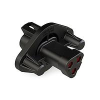 Amphenol SINE Systems AT04-3P-PM13 ຕົວເຊື່ອມ 3 ຂາ Rcpt Panel Mnt Self-Thread Blk Cap