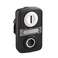 SCHNEIDER ZB5AW7A1721 ເປັນພລາສຕິກສະຫນອງແສງ FLUSH 2 ປຸ່ມ PILOT ຂາວ/ດຳ