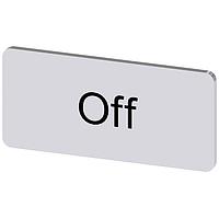 SIEMENS 3SU19000AC810DK0 ປ້າຍປະກັບ, ປ້າຍປະກັບອອບ INSCR. LABEL, ເງິນ 12.5 X 27MM, ອອບ