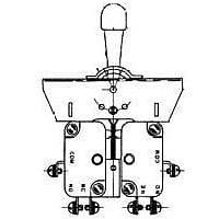 Honeywell 115AT41 ສະຫນັບສະຫນູນ Toggle SW 6PDT 2POS SCRW TERM LOCK LVR