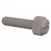 Essentra Components 092520100TEG ກຸມນິ້ວສະແລດອດ Thumb Screw Slotted, 1/4-20 Thread, 1 Lg
