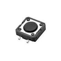 Omron Electronics B3FS-4002P ສະວິດຊ໌ຕັດສະຕິກ 12x12mm 4.3mm ສູງ SMT ແບບແຜ່ນ 1.47N ສີດຳ
