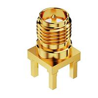 GCT (Global Connector Technology) RFPC-SMA29-F ຕົວເຊື່ອມ SMA STR RPJck PCB Mt - ຜ່ານຮູ 6GHz