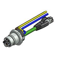 Amphenol CONEC 57-02621 ເຄື່ອງສາຍ Ethernet / ເຄື່ອງສາຍເຄືອກຕ່າງ ENP-17-1-FSPBU2PEDST4-V3-45S-RS8.33-0,5/0,5/G6/250/034