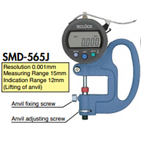 TECLOCK SMD-565J ຄວາມຫນາດິຈິຕອນມາດຕະຖານ (0~15 mm, 0.001 mm)