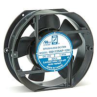 Orion Fans OD1238AP-24HTB ພັງລົມ DC Axial, 120x120x38mm, 24VDC, 140CFM, 0.43A, 48dBA, 3600RPM, Dual Ball, Terminals