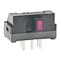 NKK Switches SS12SDH2LC ສະລາຍສະລັອກຂະໜາດນ້ອຍສຸດ Ultra-Miniature Slide Switches SPDT ON-NONE-ON ແດງ
