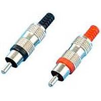 AIM-Cambridge / Cinch Connectivity Solutions 19-1207 ຕູ່ມິດ RCA Phono MONO RCA PLUG ສີແດງ ເຫຼັ້ມເຫຼັ້ມ