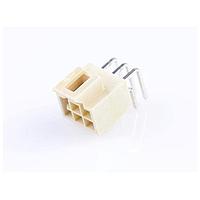 Molex 105314-2806 ຮອດເດີແລະຮາວຊິງສ໌ NANO-FIT HDR RA DLR 6CKT G+lube WHT