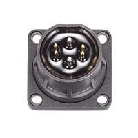 Rosenberger M4S108-400B5-C ການປະກອບສາຍຄເບີລະບົບ PCB Panel RoPD PCB plug 4-hole-flange ສີດຳ