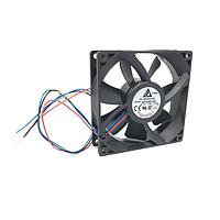 Delta Electronics, Inc. AFC0912D-AF00 ພັງລົມ Tubeaxial, 92x25mm, 12VDC, 102.59CFM, 9W, 0.75A, 53dBA, Ball, 4-Leads, Tach/PWM