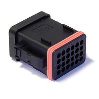 ITT Cannon 132015-0075 ປຸກຮາງ CTC 24-WAY PLUG ສີດຳ ມີຝາ