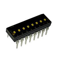 CTS Electronic Components 210-8LPSTFD DIP Switches THROUGH HOLE, GOLD FLASH DIP SWITCH, 8-POLE, LOW PROFILE ACTUATOR, BOTTOM SEAL, TAPE SEAL, OFF, STRAIGHT TERMINAL FORM, TUBE PACK