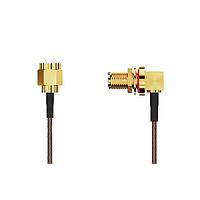 GCT (Global Connector Technology) CABLE 399 RF-0200-A-1 ການປະກອບສາຍ RF SMA STR Plug2SMA RAJck R Mt IP67/IP68 6 GHz,200mm, RG178 ສີນ້ຳຕານ
