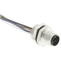 HARTING 21033711405 M12 PFT M12 D-code 4pin ຜູ້ຊາຍຕູ້ຜ່ານ (M16) ເຖິງ 0.5m AWG20 ສາຍບິນ