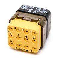DEUTSCH - TE Connectivity DMC-M 12-20 AD ຕົວເຊື່ອມຕໍ່ MIL Spec ແບບສະເຫຼີມສີ DMC-M 12-20 AD