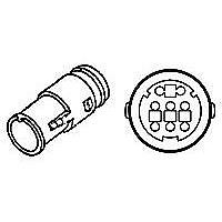 AMP Connectors - TE Connectivity 172192-4 ຝາປົກປ້ອງ ECONOSEAL-J CONN CAP 8P ສີຂຽວ