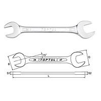 TOPTUL AAEJ4146 Double Open End Wrench (41x46mm)