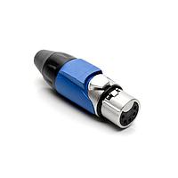 Amphenol Audio AX5F6M-AU ຕົວເຊື່ອມຕໍ່ 5P SOCKET F PLUG GLD W BLU MRK SLEEVE
