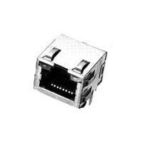 AMP Connectors - TE Connectivity 2-406549-2 ຕູ້ເຊື່ອມຕໍ່ Modular / ຕູ້ເຊື່ອມຕໍ່ Ethernet R/A 8POS ສີຂຽວ RJ45