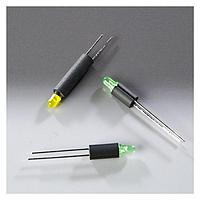 BIVAR ELM220MM3AD ຕົວຊີວິດບອດ LED ສະແດງຜົນ LED ຕັ້ງຕົວ, ຄວາມຍາວ 20 mm, LED ສີເຫຼືອງ 3 mm ມີເລນສແບບກະຈາຍແສງ, PVC ສີດຳ, 610 nm