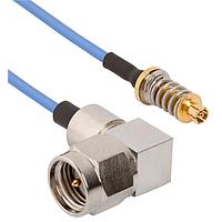 Amphenol SV Microwave FV67SMPM-047-MRSMA-180 ສາຍສັ້ນ RF VITA 67.1/2 SMPM ເຖິງ SMA R/A M 18" Cable
