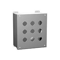 Hammond Manufacturing 1437MA ກົງປຸ່ມກົດລຶກພິເສດ - 1 PB x 22.5mm - 4.00 x 4.00 x 4.75" - ສະຫຼີ/ສີເຫຼືອງເຂົາ