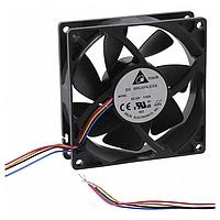 Delta Electronics, Inc. QFR0912VH-SP00 ພັນລະຫັດ Tubeaxial Fan, 92x25mm, 12VDC, 74.78CFM, 4.8W, Ball, 4Leads, Lock Rotor Sensor, Tach/PWM