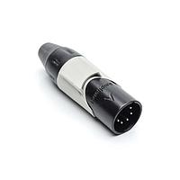 Amphenol Audio AX5MB8M ຕົວເຊື່ອມ 5P PIN M PLUG ສີດຳ ກັບ ສີເຫຼືອງ MRK SLEEVE