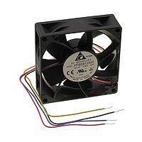 Delta Electronics, Inc. FFB0812XHXHC ພັງລົມ Tubeaxial, 80x25mm, 12VDC, 92.69CFM, Ball, 4Leads, Auto Restart, Lock Rotor, Tach/PWM