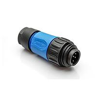 Amphenol Tuchel C016 10H006 010 10 ປລັກສາຍໄຟ 6+PE ຜູ້ຊາຍ STRT ສີຟ້າ CRIMP INT STR REL