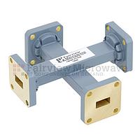 Fairview FMWCP1038 50 dB WR-34 Waveguide Crossguide Coupler With UG-1530/U Square Cover Flange from 22 GHz to 33 GHz
