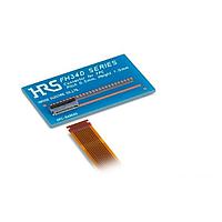 Hirose Electric FH34D-10S-0.5SH(50) ປະຕູຮັບ 10 ຕຳແໜ່ງ FFC, FPC Connector Contacts, ດ້ານບູດ 0.020" (0.50mm) ຕິດຕັ້ງພາຍບິນ, ມຸມຂວາ