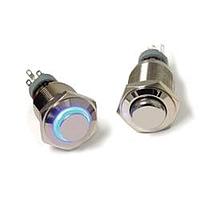 E-Switch PV3SZ01Z1130SS ສະຫນັບສະຫນູນຕໍ່ຕ້ານການທຳລາຍ 0-2A 48VDC On-(On) 16mm Stnlss 1 Pole