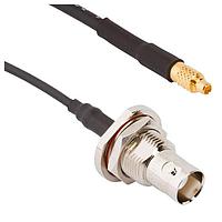 Amphenol RF 095-850-206-024 ການປະກອບສາຍ RF BNC Blkhd Jck - MMCX Plug 24 ນິ້ວ RG-174