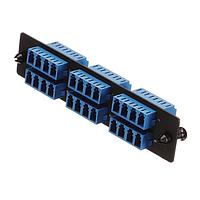 Molex 106481-0137 ການເຊື່ອມຕໍ່ອາເດັບເຕີພາເນລ LGX Metal Panel ມີ 6X LC Quad Blu Adptr