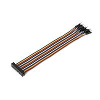 Mikroe MIKROE-2316 ສາຍສະແຕນ / ສາຍ IDC Ribbon Cable 26-wire FemaleIDC/M 20cm